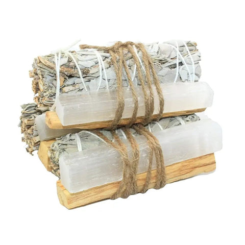 Sage Bundle - Selenite Crystal