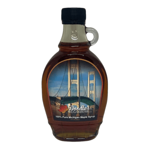 Mackinac Bridge Scene (Michigan Maple Syrup - 8 oz Glass)